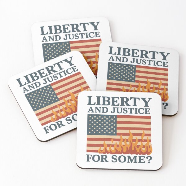 Item preview, Liberty and Justice For Some – Bold Political Protest Gift  designed and sold by The Junto Shop.