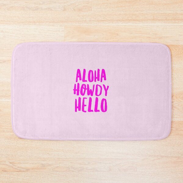 Item preview, Aloha Howdy Hello - Pink Typography Design designed and sold by Stickers by @molllyclare.