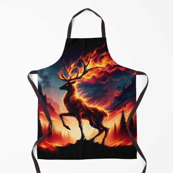 Item preview, Forest Fire Deer, Ai Generated Art   designed and sold by ACC .