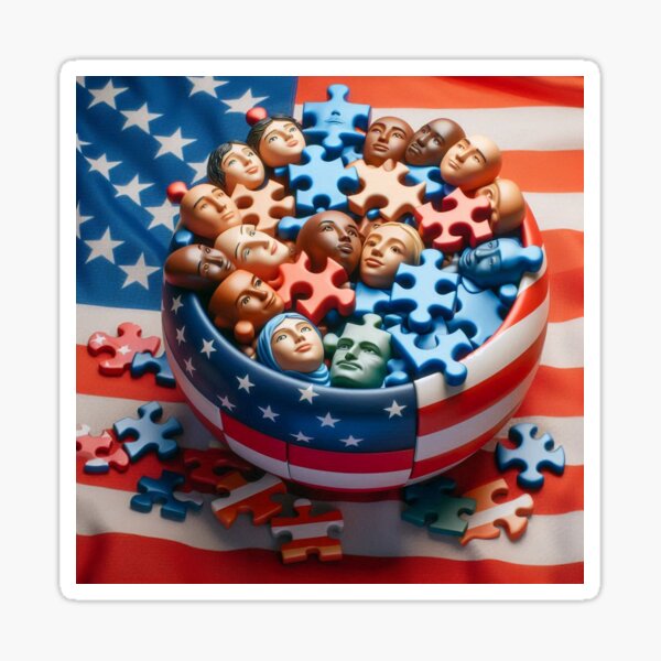 Artikel-Vorschau von Amerika, der Schmelztiegel, designt und verkauft von PixelSprouts.