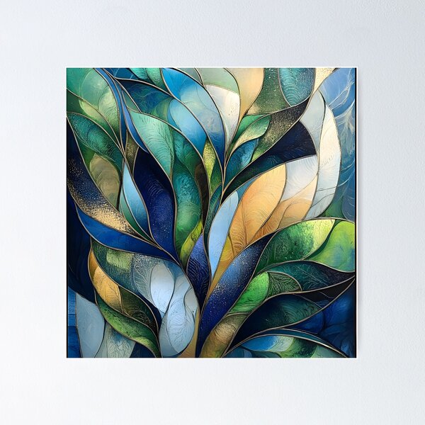 Canopy of Emerald and Sky Poster