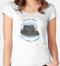 Hut für Leonard Cohen Tailliertes Rundhals-Shirt
