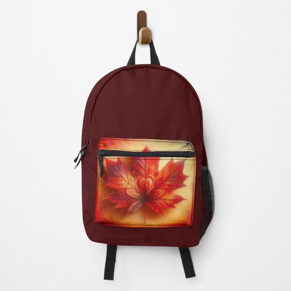 Item preview, Ornamental Red Maple Leaf with Abstract Heart designed and sold by Gaborai.