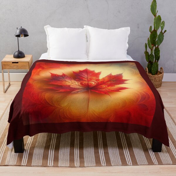 Item preview, Ornamental Red Maple Leaf with Abstract Heart designed and sold by Gaborai.