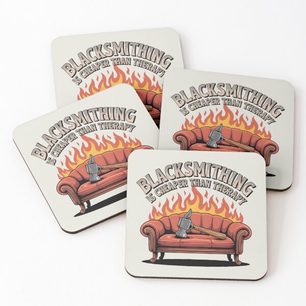 Item preview, Blacksmithing Is Cheaper Than Therapy designed and sold by Jollys-ArtShop.