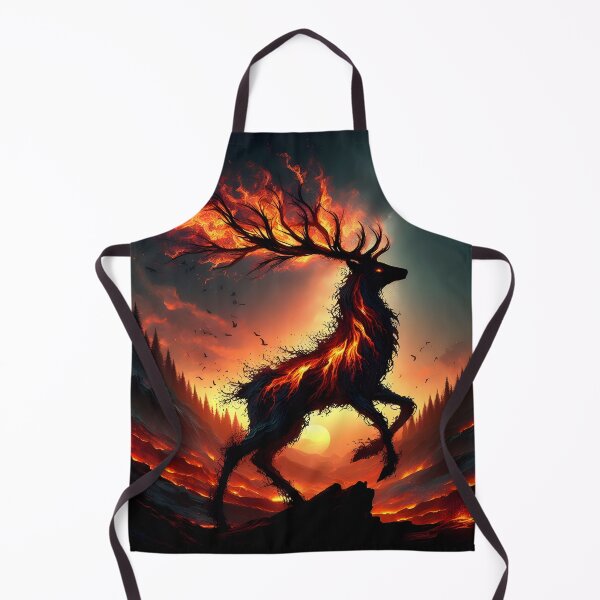 Item preview, Forest Fire Deer, Ai Generated Art   designed and sold by ACC .