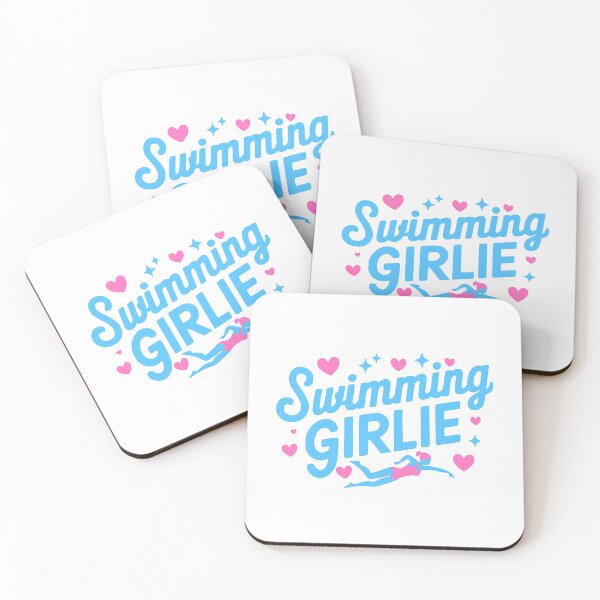 Artikelvorschau, Schwimmen Girlie Pink und Blau Girly entworfen und verkauft von PMCreative.