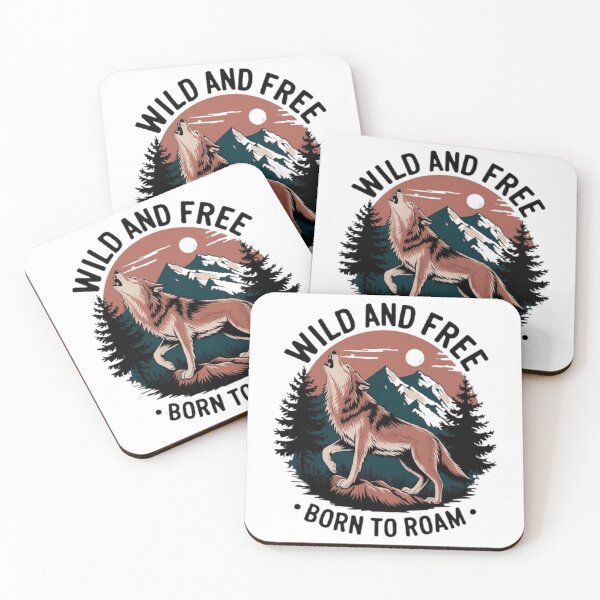Item preview, Wild and Free Wolf Howling Design – Born to Roam Nature Adventure Art designed and sold by TRENZY..