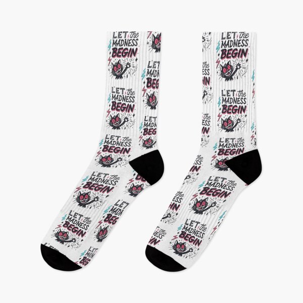Item preview, Quirky Black Cat Illustration – Let the Madness Begin designed and sold by ThatBBStore.