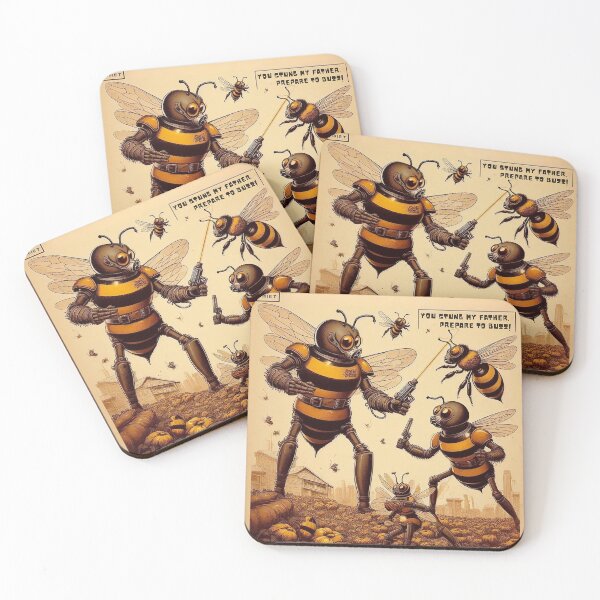 Item preview, Epic Bee Battle in Retro Comic Style designed and sold by Beemyguest.