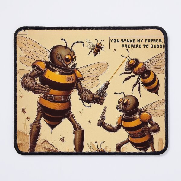 Item preview, Epic Bee Battle in Retro Comic Style designed and sold by Beemyguest.
