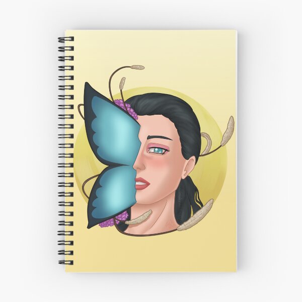 Item preview, Woman with a half butterfly face designed and sold by AssortedDrawings.