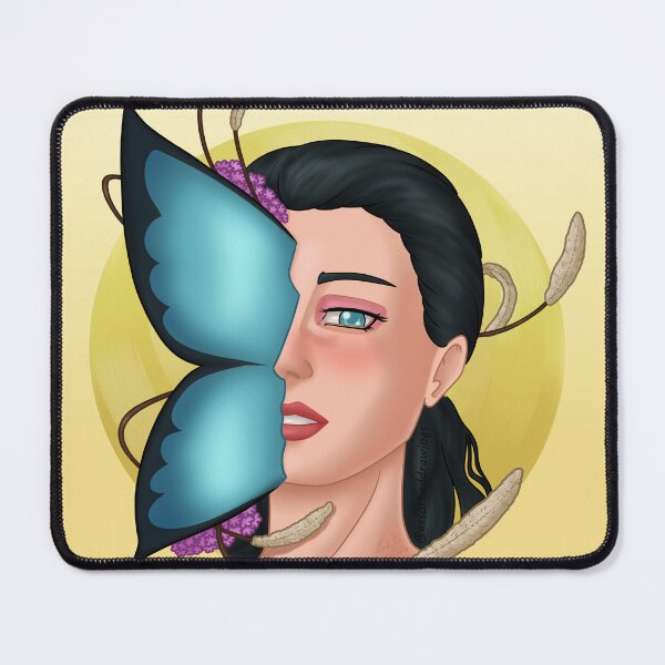 Item preview, Mujer con cara de media mariposa designed and sold by AssortedDrawings.