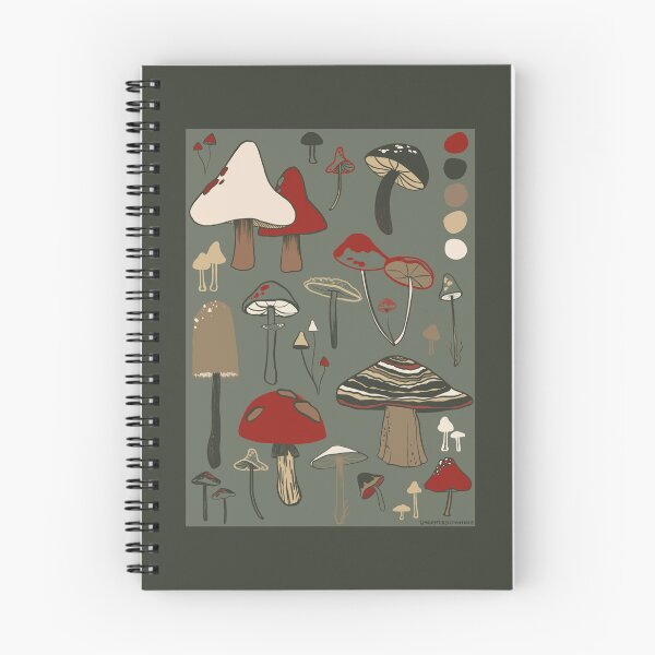 Aperçu de l'œuvre Champignons Botanique Cottagecore Doodles créée et vendue par Mayfully.