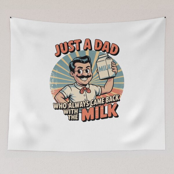 Item preview, Just a Dad Who Always Came Back With The Milk designed and sold by Mateusz Majcherek.