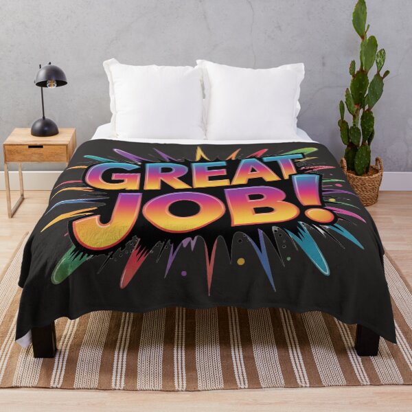 Item preview, Great Job! – Vibrant Gradient Neon Design designed and sold by EternoVibe.