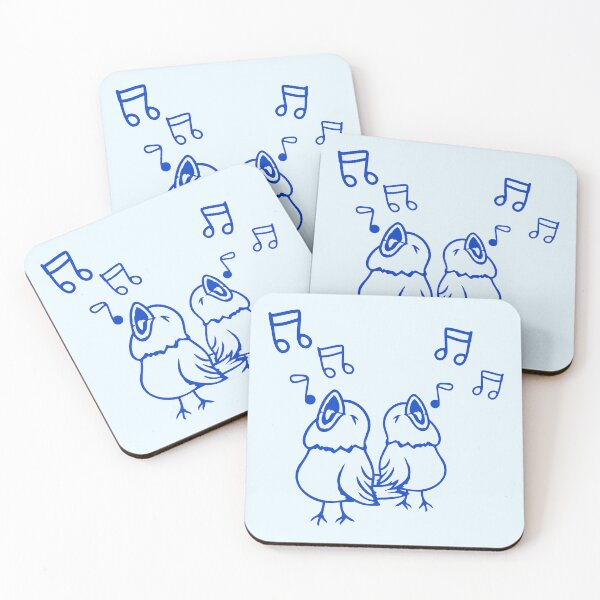 Item preview, 2 Songbirds singing Musical notes Sparrow chirping designed and sold by shirt-o-mat.