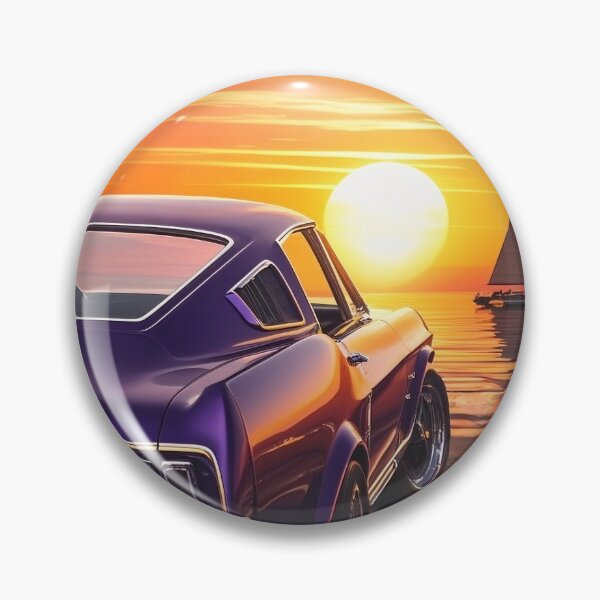 Item preview, Muscle Car at Beach Sunset designed and sold by amithachapa.