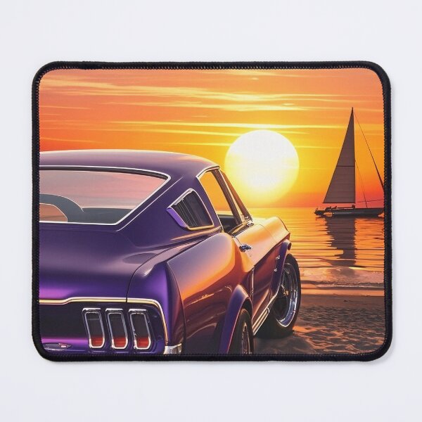 Item preview, Muscle Car at Beach Sunset designed and sold by amithachapa.