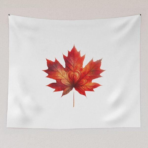 Item preview, Red Maple Leaf, Big Pattern, White / No Background designed and sold by Gaborai.