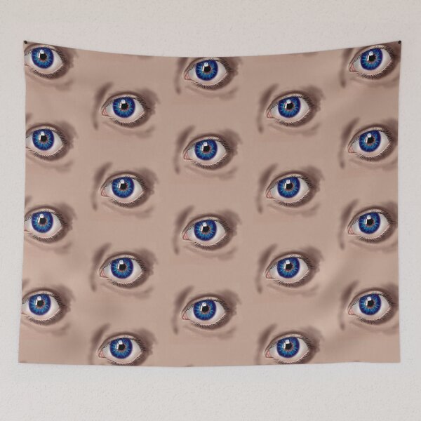 Item preview, Beautiful human girl eye in blue and brown, Halloween eyes with scary design designed and sold by katecheerycake.