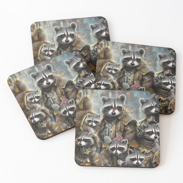 Item preview, "Raccoons from the Future – Guardians of Earth" designed and sold by MindfluxStudio.