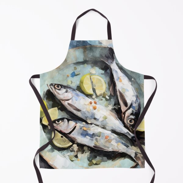 Item preview, Fish With Lemon on Plate Still Life designed and sold by Janine Aykens.