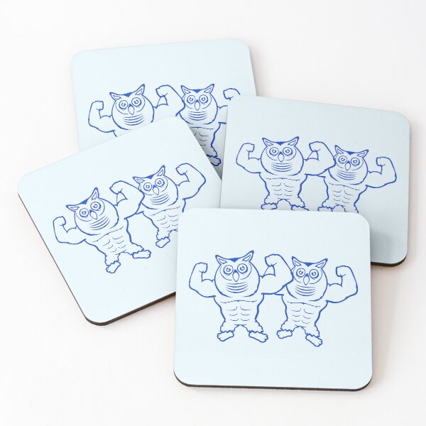 Item preview, 2 Owls Bodybuilder Muscles Biceps Poses Gym Rat designed and sold by shirt-o-mat.
