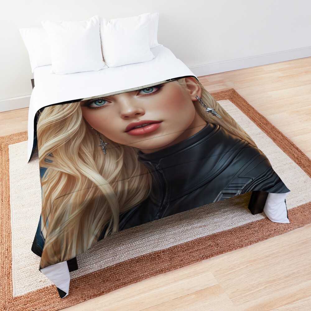 Stellar Explorer Portrait of Alexi Ventici, Space Exploration Cadet, AI Concept Art by Xzendor7 | Beauty Amidst The Stars 3 Stellar Explorer Portrait of Alexi Ventici, Space Exploration Cadet, Alluring AI Concept Art by Xzendor7 Decorative Art Print Comforter