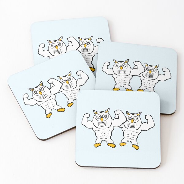Item preview, 2 Owls Bodybuilder Muscles Biceps Poses Gym Rat designed and sold by shirt-o-mat.