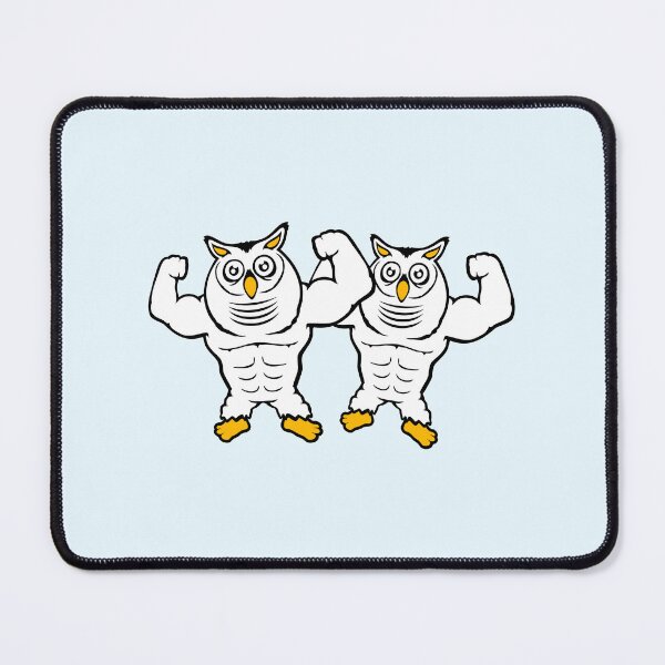 Item preview, 2 Owls Bodybuilder Muscles Biceps Poses Gym Rat designed and sold by shirt-o-mat.