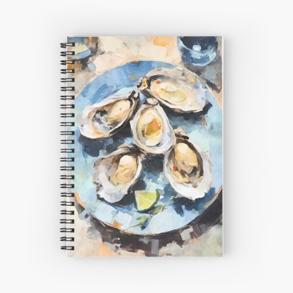 Item preview, Oysters on Blue Plate Still Life designed and sold by Janine Aykens.