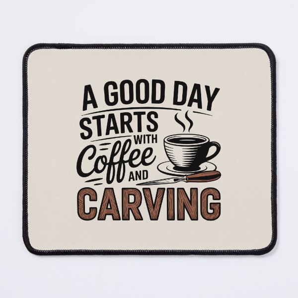 Item preview, A Good Day Starts with Coffee and Carving designed and sold by Jollys-ArtShop.