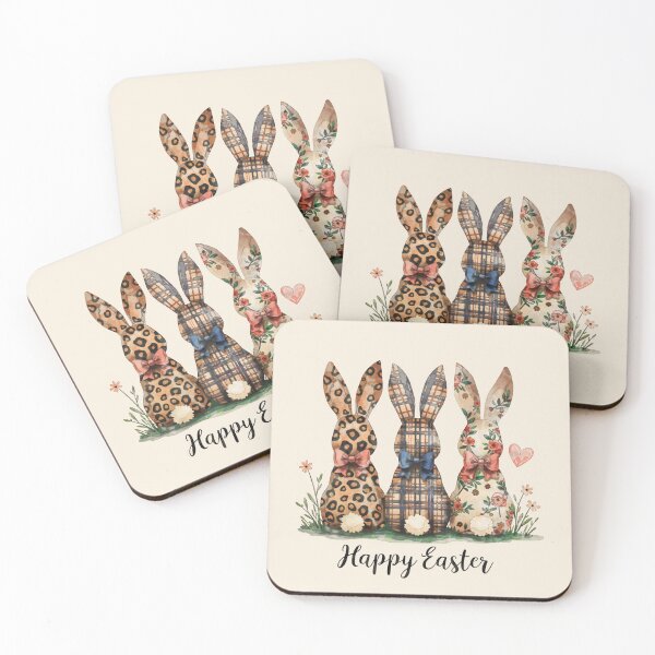 Item preview, Happy Easter Coquette Easter Bunny, easter greetings designed and sold by Collagedream.