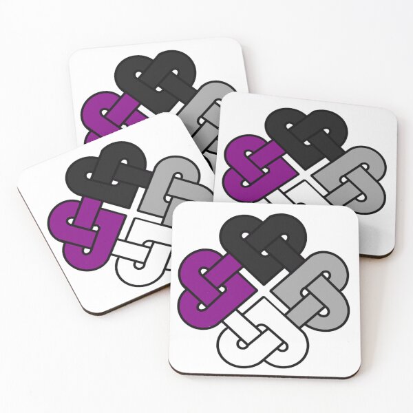 Item preview, Celtic Quarter Heart Pride Knot - Asexual | Ace Color Block designed and sold by cjo582.