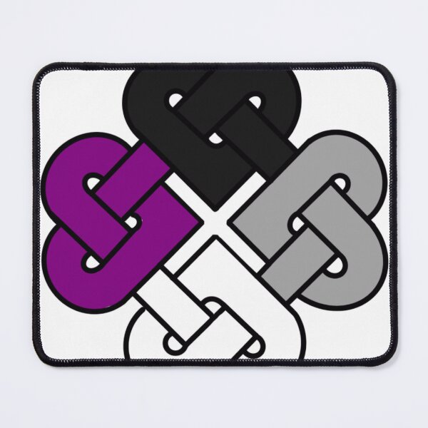 Item preview, Celtic Quarter Heart Pride Knot - Asexual | Ace Color Block designed and sold by cjo582.