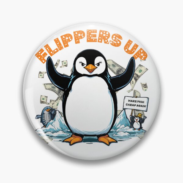 Item preview, Penguins Against Tariffs Flippers Up Classic T-Shirt designed and sold by puurfectcat.