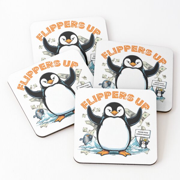 Item preview, Penguins Against Tariffs Flippers Up Classic T-Shirt designed and sold by puurfectcat.