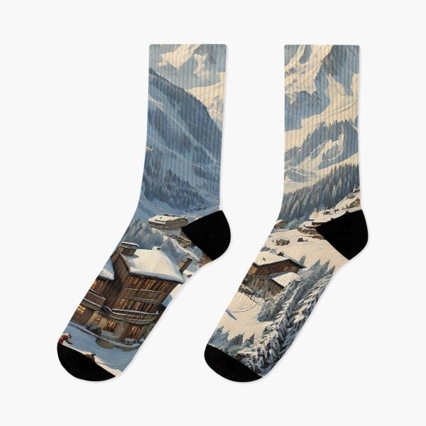 Item preview, Vintage Italian Alps Ski Print designed and sold by Esterlane.