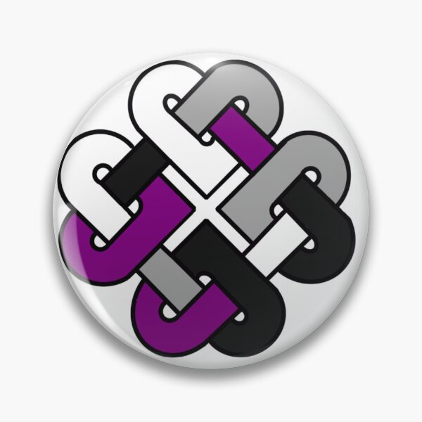Item preview, Celtic Quarter Heart Pride Knot - Asexual | Ace Color Block Variant designed and sold by cjo582.