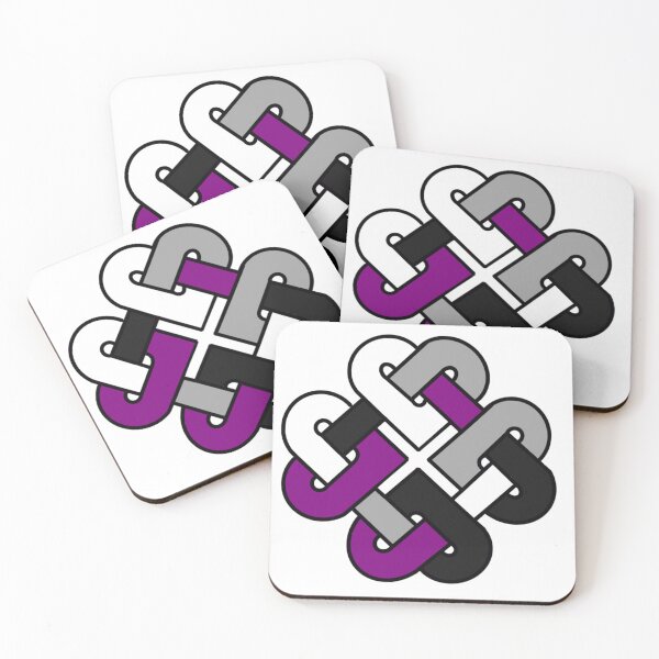 Item preview, Celtic Quarter Heart Pride Knot - Asexual | Ace Color Block Variant designed and sold by cjo582.