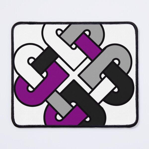 Item preview, Celtic Quarter Heart Pride Knot - Asexual | Ace Color Block Variant designed and sold by cjo582.