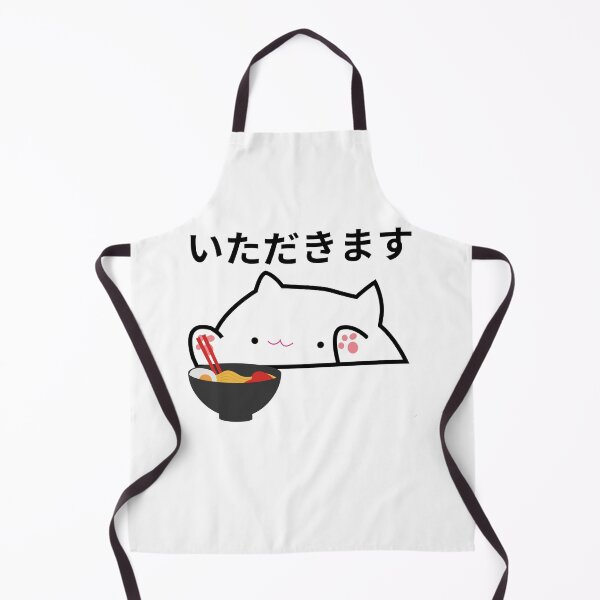 Item preview, "Itadakimasu!" Cute Kawaii Kitten Eating Ramen designed and sold by The Mad Muffin.