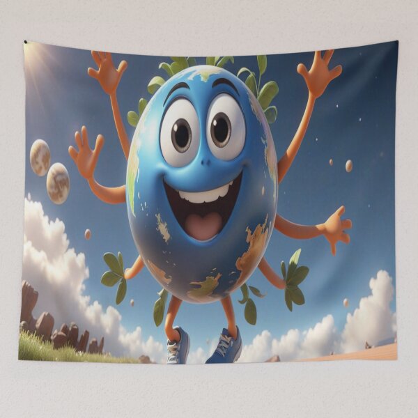 Item preview, Hello Happy Earth" – Smiling Planet Design designed and sold by Artisfunforme.