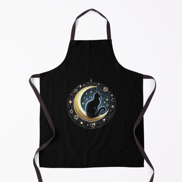 Item preview, Black cat sitting - mystical and magical symbols designed and sold by Roberta Calabrese.