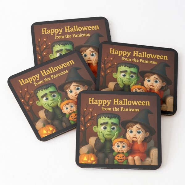 Item preview, "Spooky Season Greetings: Happy Halloween from the Panicans" designed and sold by MySheetMusicArt.