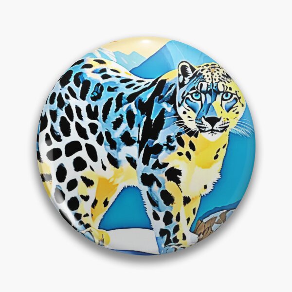 Item preview, Snowy Mountain Leopard Stance Design designed and sold by Health And Fitness Posts e-Store.