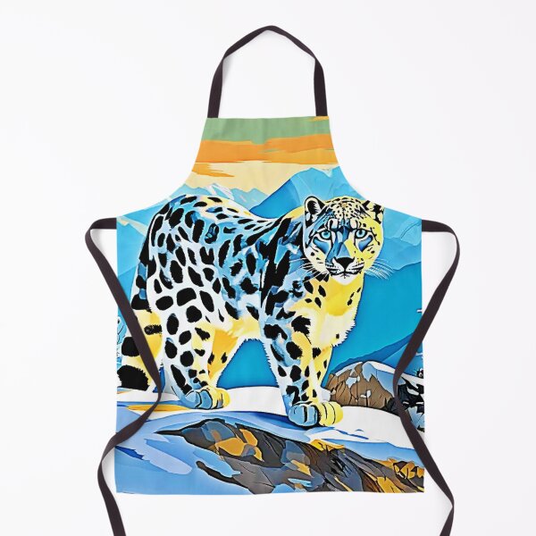 Item preview, Snowy Mountain Leopard Stance Design designed and sold by Health And Fitness Posts e-Store.