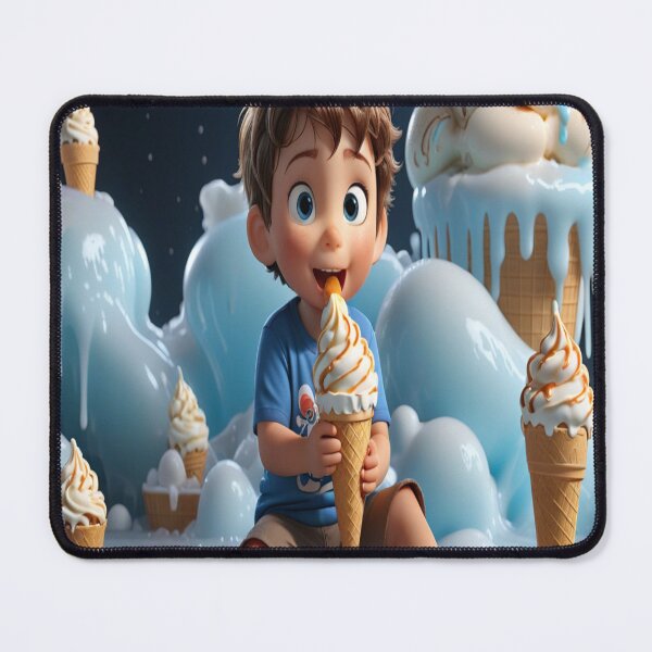 Item preview, Chilly Treat Buddy" – Animated Boy Eating Ice Cream designed and sold by Artisfunforme.