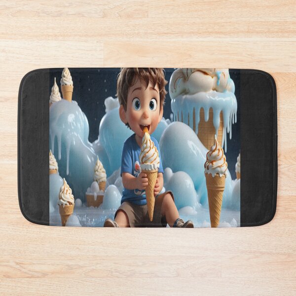 Item preview, Chilly Treat Buddy" – Animated Boy Eating Ice Cream designed and sold by Artisfunforme.